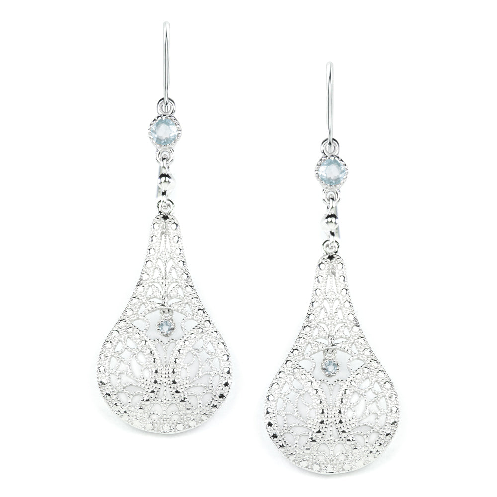 Long Chandelier 925 Sterling Silver Filigree Drop Earrings – The Mexican  Collection